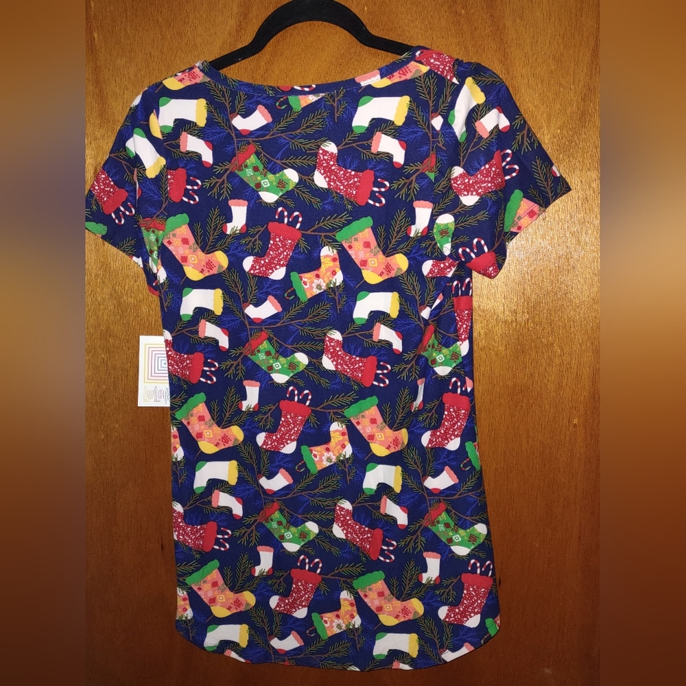 LuLaRoe Christmas Stockings Classic-T Size XXS NWT - Picture 4 of 7